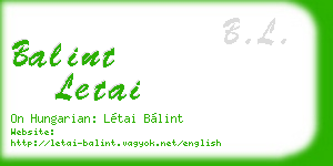 balint letai business card